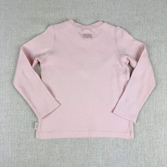 Pampolina Girls Top Size 4T Pink Long Sleeve Graphic Emboidered Sequin Shirt - Picture 2 of 15